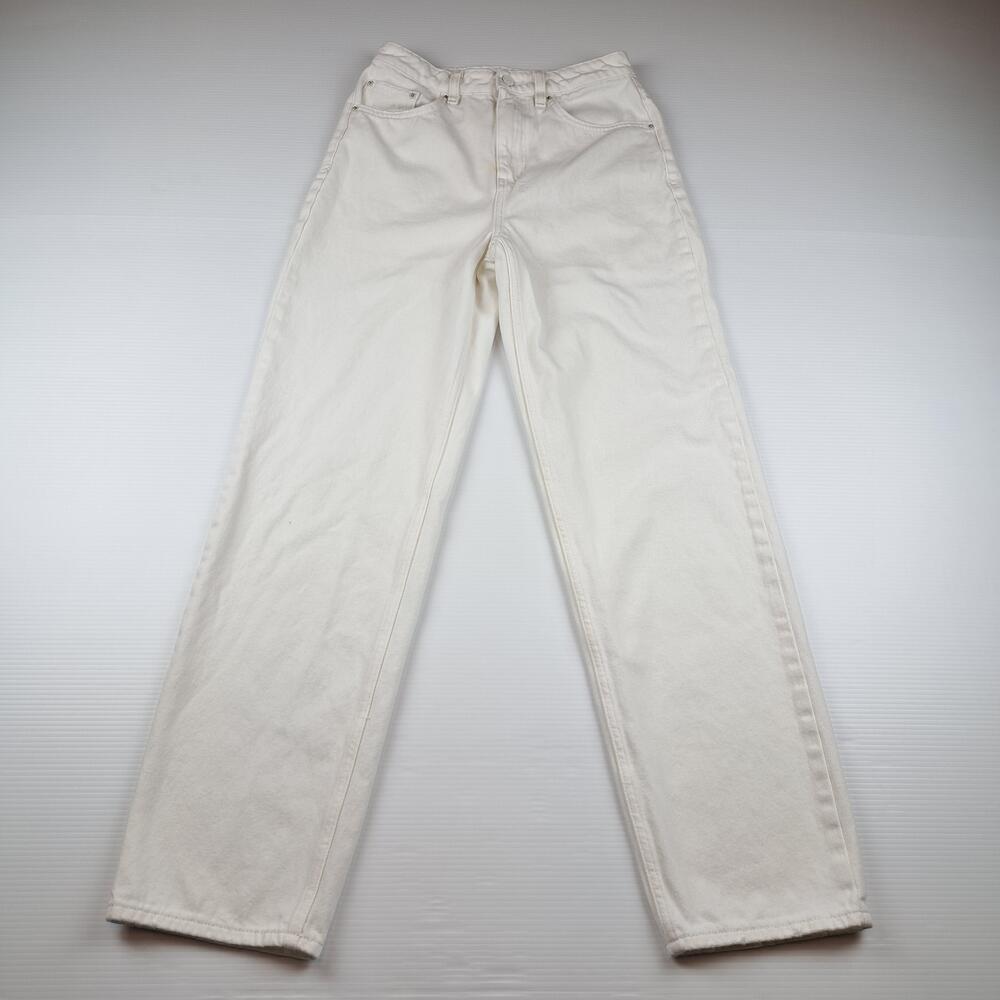 Ksubi Jeans Womens 27 White Straight High Rise Relaxed 100% Cotton Denim